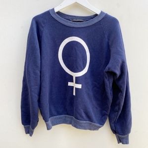 Wildfox cobalt cozy crewneck sweatshirt Female